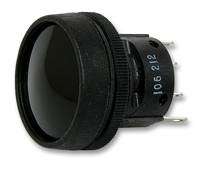 ITW SWITCHES 76-9116/439088 Pushbutton Switch, Off-(On), SPST-NO, 250 V, 5 V, 10 A, Quick Connect, Solder