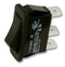 ARCOLECTRIC C1520ATAAA Rocker Switch, Non Illuminated, SPDT, On-Off-On, Black, Panel, 20 A