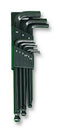 DURATOOL B650BH5100-1 Hex Key Set, Ball-End, Long Series, 1.5mm to 10mm, Storage Bracket, 9 Pieces