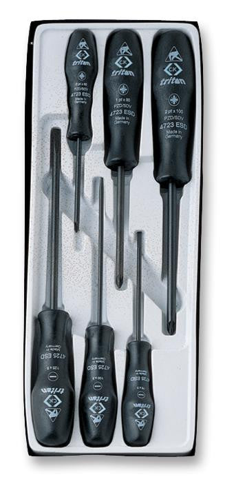 CK TOOLS T4741SESD Slotted Triton ESD Screwdriver Set