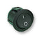 MULTICOMP R13-112F-02-BB-3A Rocker Switch, Round, Non Illuminated, SPST, Off-(On), Black, Panel, 16 A