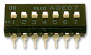 TE CONNECTIVITY ADE0704 DIP / SIP Switch, 7 Circuits, SPST, Through Hole, AD Series, DIP Unsealed, 24 VDC