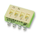 GRAYHILL 90HBW04PT DIP / SIP Switch, 4 Circuits, SPST, SMD, 90 Series, DIP Sealed, 6 VDC