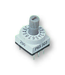 APEM PT65-303 Rotary Coded Switch, PT65 Series, Through Hole, 16 Position, 24 VDC, Hexadecimal, 400 mA