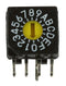 KNITTER-SWITCH DRR3016 Rotary Switch, 16 Position, Non Illuminated, DRR3000 Series, 22.5 &deg;, 30 mA, 30 mA