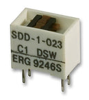 ERG COMPONENTS SDD-1-023 DIP / SIP Switch, 1 Circuits, DPST, Through Hole, SDD Series, 100 V