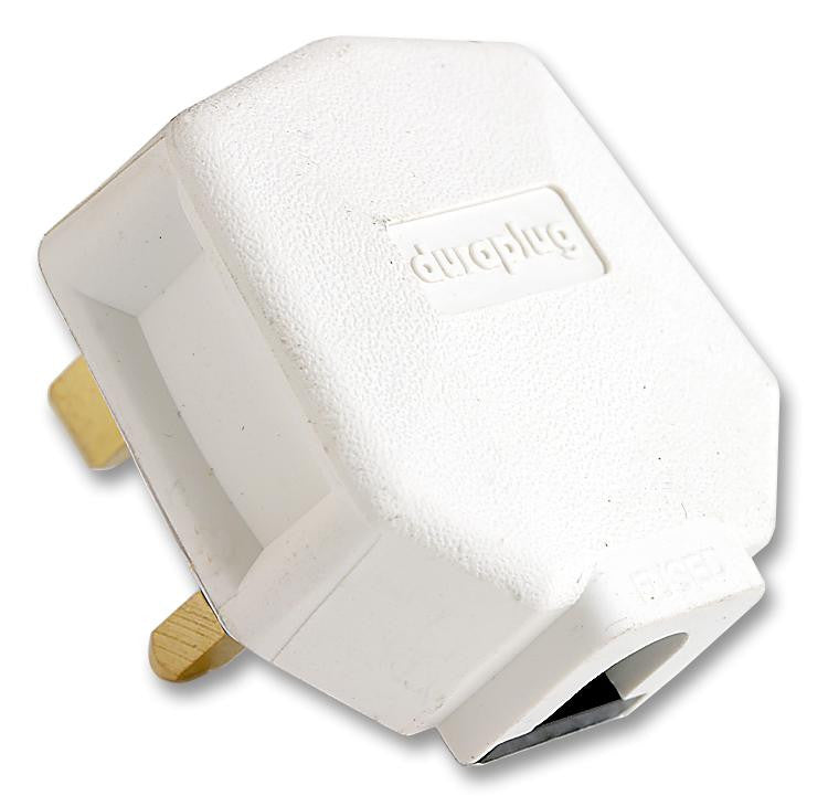 MK PF133WHI Duraplug 13A Fused Rubber UK Mains Plug - White