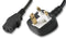 VOLEX X-439307A Mains Power Cord, Mains Plug, UK, IEC 60320 C13, 9.8 ft, 3 m, Black