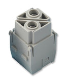 HARTING 0914 002 2751 Heavy Duty Connector Insert, Han-Modular Series, Receptacle, 2 Contacts, Screw Socket, 100 A