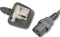 VOLEX X-285626A Mains Power Cord, Mains Plug, UK, IEC 60320 C13, 6.5 ft, 2 m, Grey