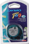 DYMO 91228 Label Printer Tape, Metallic, Black on Silver, 4 m