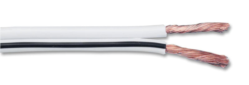 PRO POWER 3788064 Multicore Unscreened Cable, White, 2 Core, 1 mm&sup2;, 328 ft, 100 m