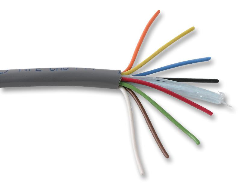 ALPHA WIRE 1178C SL005 Multicore Unscreened Cable, Control, Grey, 8 Core, 22 AWG, 0.34 mm&sup2;, 100 ft, 30.5 m