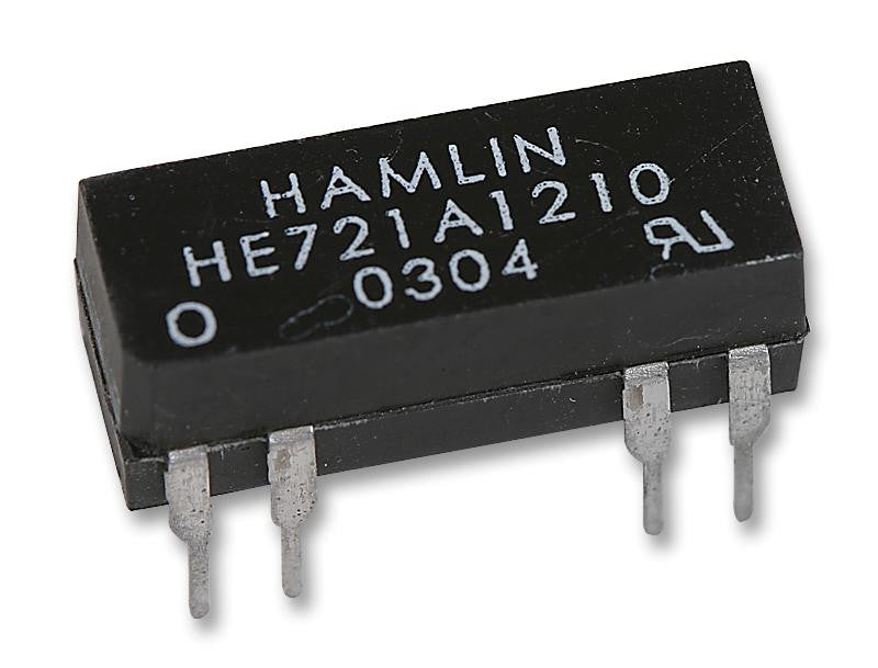 HAMLIN HE721A1210 Reed Relay, SPST-NO, 12 VDC, HE700 Series, Through Hole, 1 kohm, 500 mA