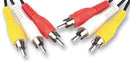 PRO SIGNAL AV02498 Audio / Video Cable Assembly, Phono (RCA) Plug, x 3, Phono (RCA) Plug, x 3, 9.8 ft, 3 m, Black