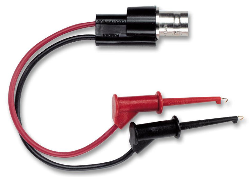 POMONA 5188 Test Lead, Micrograbber, BNC Jack to Hook Clips x 2, 60 V, 136.52 mm