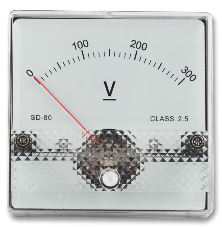 MULTICOMP SD60/0-300V Analogue Panel Meter, Moving Coil Type, Left Zero Hand, DC Voltage, 0V to 300V