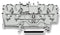 WAGO 2002-1401 DIN Rail Mount Terminal Block, 4 Ways, 22 AWG, 12 AWG, 4 mm&sup2;, Clamp, 24 A