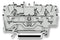 WAGO 2002-1301 DIN Rail Mount Terminal Block, 3 Ways, 22 AWG, 12 AWG, 4 mm&sup2;, Clamp, 24 A