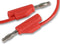 UNBRANDED JR9235-1.5M RED Test Lead, 4mm Banana Plug to 4mm Banana Plug, Red, 60 V, 1.5 m
