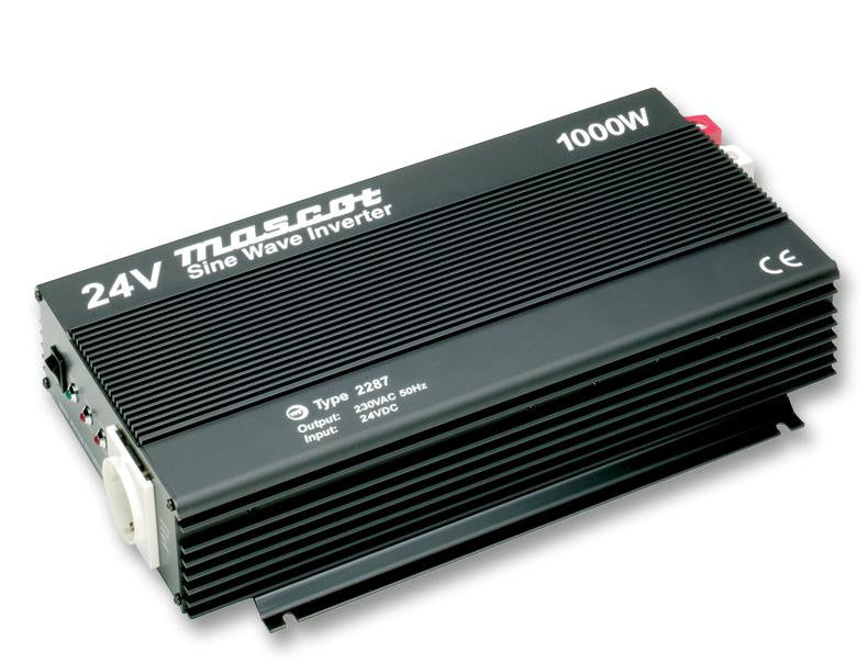 MASCOT 2387000042 DC/AC Inverter, Sinewave, 15 VDC, 1 kW, 230 V, 395 mm