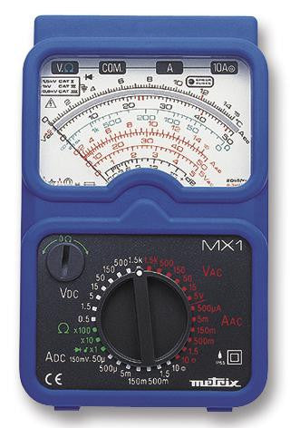 METRIX MX1 Analogue Multimeter Featuring a Continuity Test with Audible Signal and a 200A Current Clamp