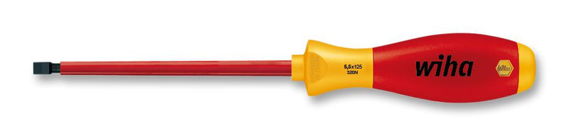 WIHA 320N-3.5 Screwdriver, Slotted, VDE, 100 mm Blade, 3 mm Tip, 204 mm Overall