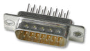 HARTING 09 67 015 5654 D Sub Connector, 15 Contacts, Plug, DA, Straight Solder Pins, Metal Body, Solder