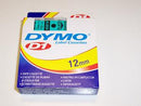 DYMO 45019 D1 Standard Label Tape - 12mm x 7m Black on Green
