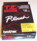 BROTHER TZE-S631 TAPE, 12MM, BLACK/YELLOW, S/ADH