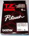 BROTHER TZE-FX211 TAPE, 6MM, BLACK/WHITE, FLEXIBLE