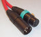 NEUTRIK CABLE 5M RED XLR Plug To Socket Lead, Black Chrome Connectors, 5m Red Cable