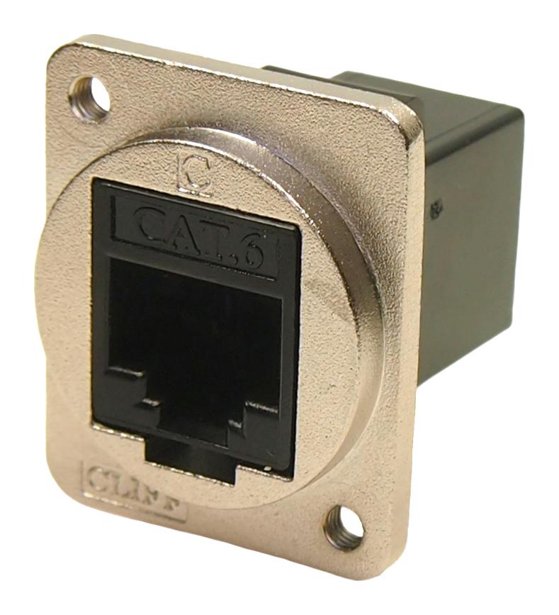 Cliff Electronic Components CP30222M3 CP30222M3 In-Line Adapter Cat6 M3 Hole RJ45 Adaptor FT Jack 8 Ways