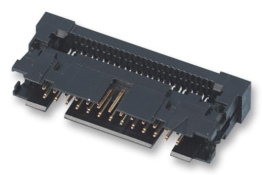 AMP - TE CONNECTIVITY 2-111446-0 Wire-To-Board Connector, 1.27 mm, 26 Contacts, Plug, AMP-LATCH Universal I/O Series, IDC / IDT