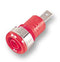 STAUBLI 23.3070-22 Banana Test Connector, 4mm, Jack, Panel Mount, 24 A, 1 kV, Nickel Plated Contacts, Red