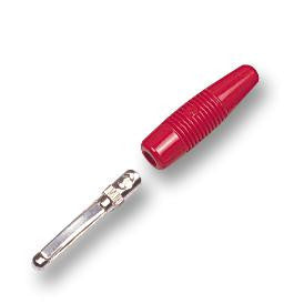 HIRSCHMANN TEST AND MEASUREMENT 930046101 Banana Test Connector, 4mm, Plug, Cable Mount, 16 A, 60 V, Nickel Plated Contacts, Red