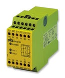 PILZ 774-314 PNOZ/X3/110V24V Safety Relay, PNOZ X3 Series, 3PST-NO, 24 VDC, 8 A, DIN Rail, Screw