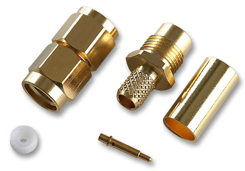 GREENPAR - TE CONNECTIVITY 1-1478916-0 RF / Coaxial Connector, SMA Coaxial, Straight Plug, Crimp, 50 ohm, RG174A, RG188A, RG316, URM95