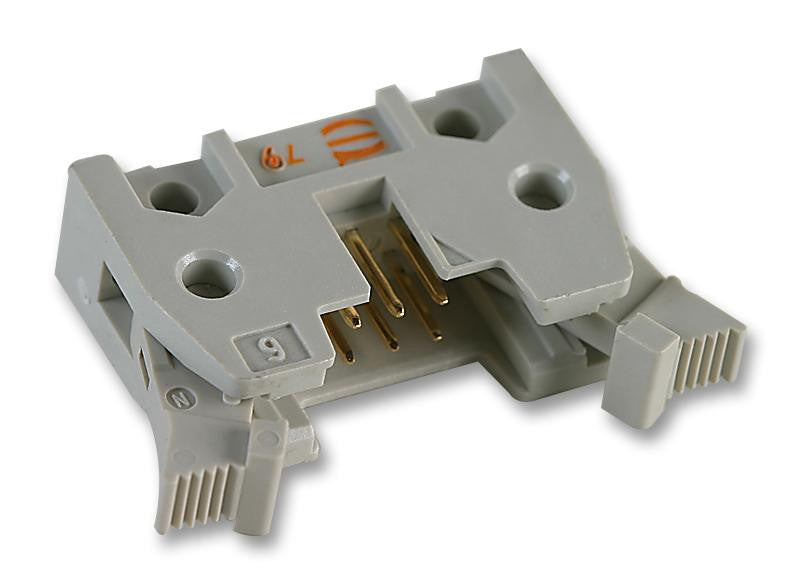 HARTING 09 18 506 7913 Wire-To-Board Connector, Short Latch, 2.54 mm, 6 Contacts, Header, SEK 18 Series, Through Hole