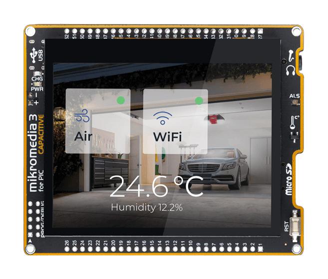 Mikroelektronika MIKROE-4721 Development Kit Mikromedia 3 3.5" TFT LCD PIC18F97J94 PIC Capacitive Board New