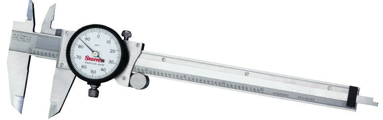 STARRETT 120A-6 DIAL SLIDE CALIPER, 6IN