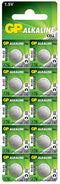 GP BATTERIES GPA76-C10 Alkaline Button Cell 1.5V Batteries A76 10 Pack