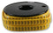 PRO POWER FM1(9) Wire Marker, Oval, Slide On Pre Printed, 9, Black, Yellow, 5mm, 6 mm