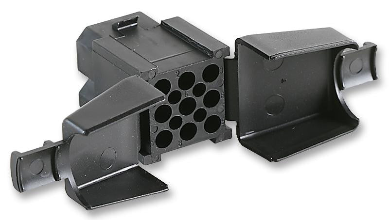 SOURIAU SMS9RDH1 Connector Housing, Cable Mount, Integrated Strain Relief Hood, SMS QIKMATE Series, Receptacle