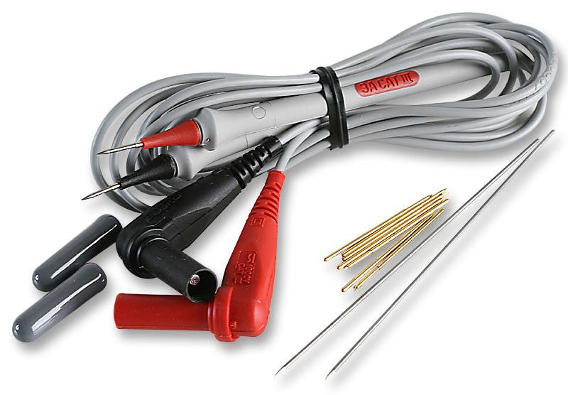 FLUKE FLUKE TL910 Test Lead Set, Test Tip Probe, 4mm Right Angle Banana Plug, Shrouded, 1 kV, 3 A, Black, Red, 1 m