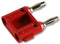 POMONA 1330-2 ADAPTOR, 2 4MM PLUG-CABLE, RED