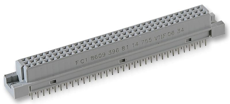 AMPHENOL FCI 86093968114755V1LF DIN 41612 Connector, 96 Contacts, Receptacle, 2.54 mm, 3 Row, a + b + c