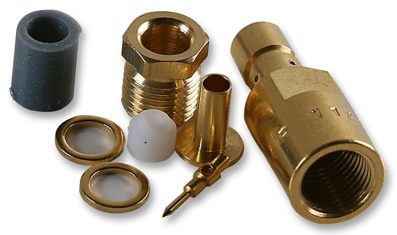 RADIALL R114205000 RF / Coaxial Connector, SMB Coaxial, Straight Jack, Solder, 50 ohm, RG179, RG187, RG188, RG316