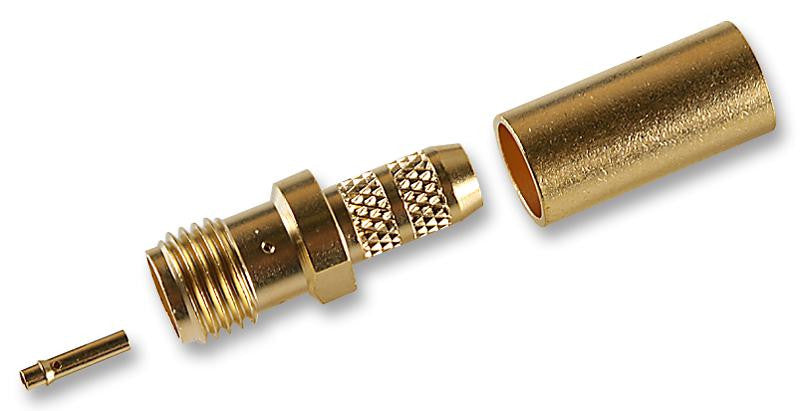 HUBER & SUHNER 21 SMA-50-3-5/111NE RF / Coaxial Connector, SMA Coaxial, Straight Jack, Solder, 50 ohm, RG58C, Beryllium Copper