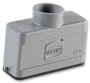 HARTING 09 20 010 0441 Heavy Duty Connector Hood, PG21 Top Entry, 2 Pegs, High Profile, Han A Series, 180&iuml;&iquest;&frac12;, Aluminium Body